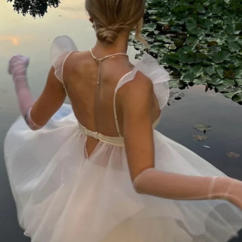 The Bar White Ruffled Mini Dress - Picture 5 of 5